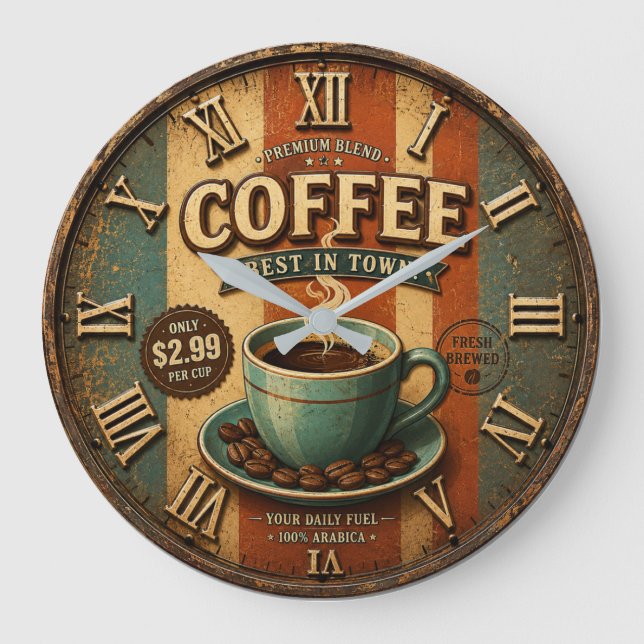 Relógio Grande Premium Blend Coffee (Frente)