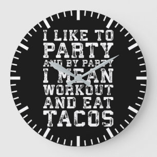Relógio Grande Preparar e Comer Tacos (Eu Gosto De Festa) - Engra