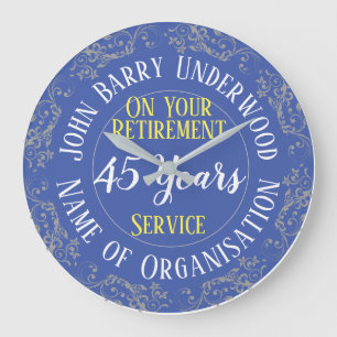 Relógio Grande Presente de aposentadoria com anos servidos