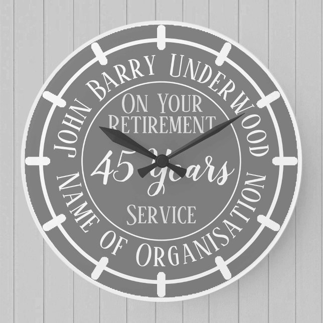 Relógio Grande Presente de aposentadoria com anos servidos de rel (Criador carregado)