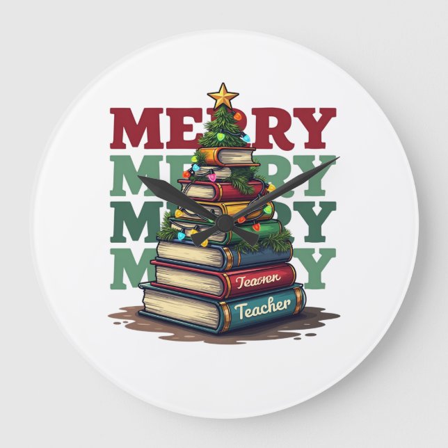 Relógio Grande Presente de Professor | Livros de Natal para Profe (Frente)