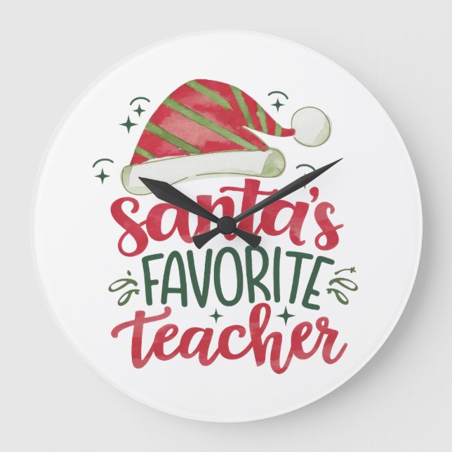 Relógio Grande Presente de Professor | Professor Favorito do Papa (Frente)