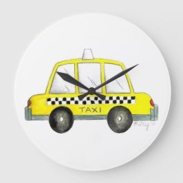 Relógio Grande Presente de táxi NYC Yellow Nova Iorque Checkered 