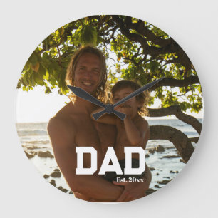 Relógio Grande Presente do Dia dos Pais com Foto Personalizável A