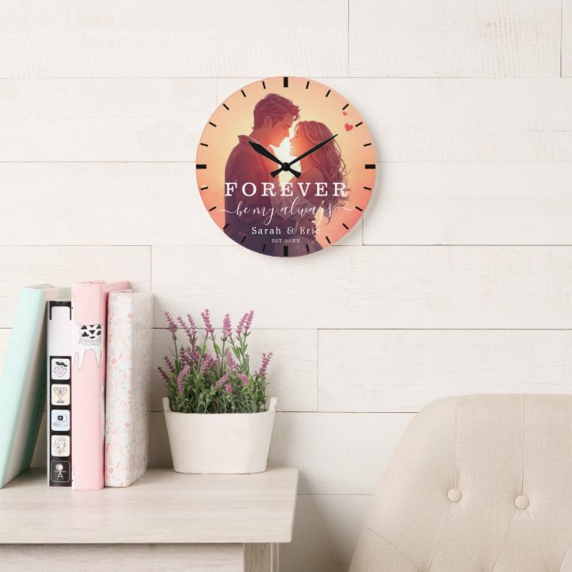 Relógio Grande Presente Personalizado do Dia dos Namorados (Sala de leitura)