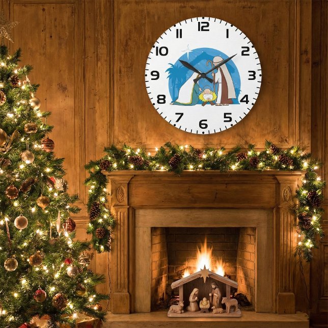 Relógio Grande Presépio com Maria José e Menino Jesus (Criador carregado)