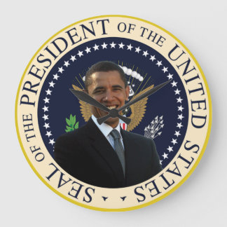 Relógio Grande Presidente Barack Obama Wall Clock