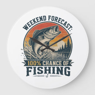 Relógio Grande Previsão de Fim de Semana: 100% de Chance de Pesca