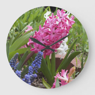 Relógio Grande Primavera Blooms Wall Clock