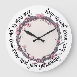 Relógio Grande Primavera de uma lebre na plantação de flores de c