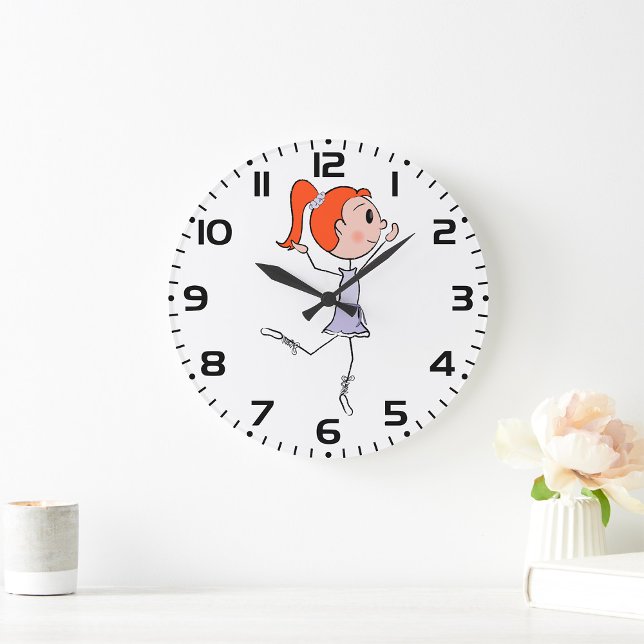 Relógio Grande Princesa Dançante Bonita Bailarina Figura de Palit (Criador carregado)