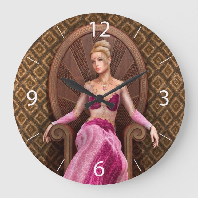 Relógio Grande Princesa de Conto de Fadas (Frente)