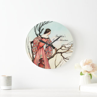Relógio Grande Princesa de Conto de Fadas Vintage Caprichoso Livr