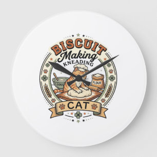 Relógio Grande Produção de Biscoito Amassando Gato Produção de Bi