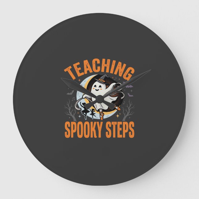 Relógio Grande Professor de Dança de Halloween Passos Assustadore (Frente)