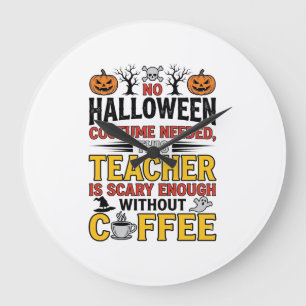 Relógio Grande Professor de Halloween Sem Roupa Necessária Café E