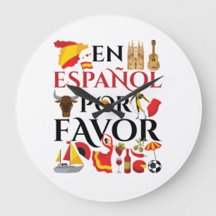Relógio Grande Professor Espanol Por Favor