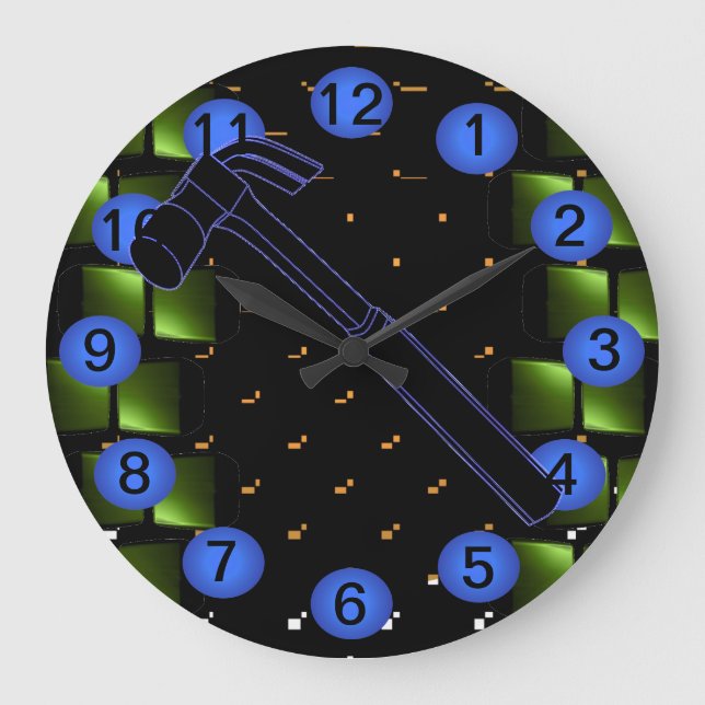 Relógio Grande Pulso de disparo 12 da oficina da construção da (Frente)