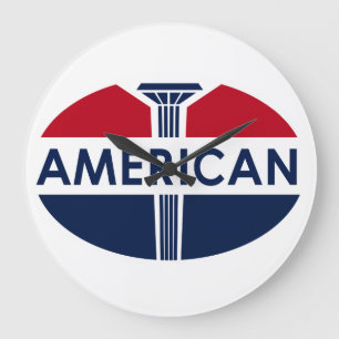 Relógio Grande Pulso de disparo americano do sinal do posto de