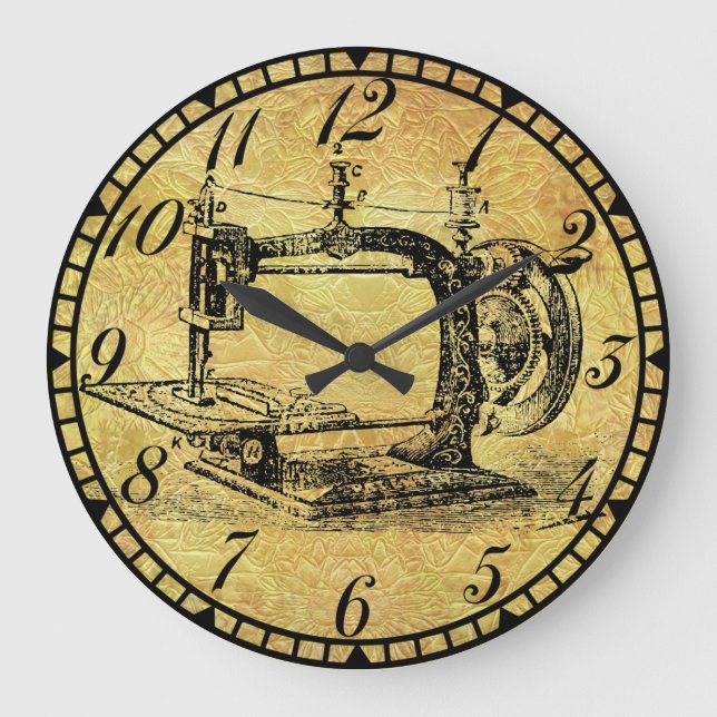 Relógio Grande Pulso de disparo antigo v3 da sala Sewing da (Frente)