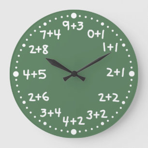 Relógio Grande Pulso de disparo aritmético matemático do