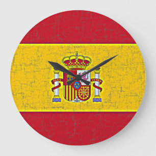 Relógio Grande Pulso de disparo da BANDEIRA da ESPANHA