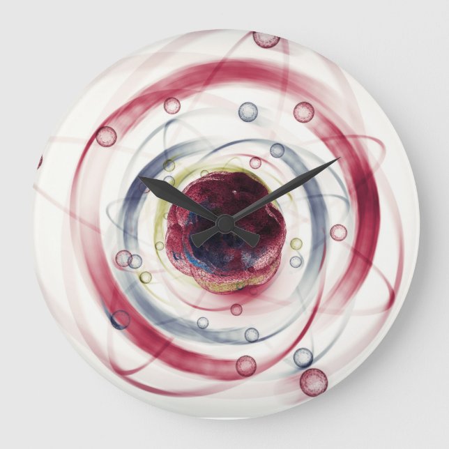 Relógio Grande Pulso de disparo da partícula do átomo (Frente)