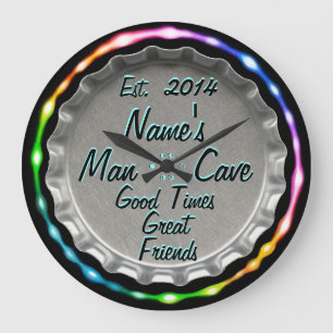 Relógio Grande Pulso de disparo de néon do boné da cerveja da