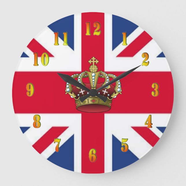 Relógio Grande Pulso de disparo de parede BRITÂNICO da coroa da (Frente)
