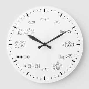 Relógio Grande Pulso de disparo de parede da matemática (grande)