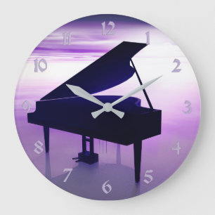 Relógio Grande Pulso de disparo de parede da música do piano de