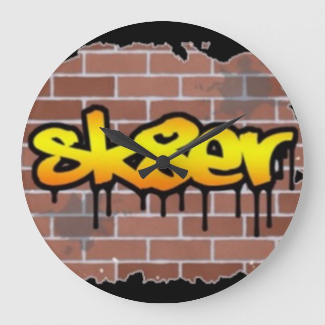 Relógio Grande Pulso de disparo de parede de Sk8er (Frente)