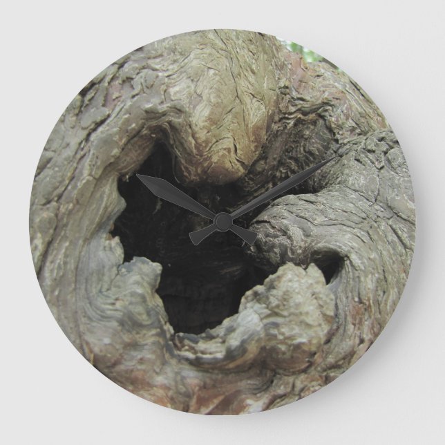 Relógio Grande Pulso de disparo de parede do joelho de Cypress (Frente)