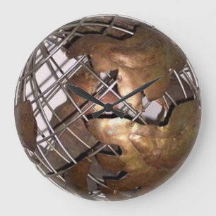 Relógio Grande pulso de disparo de parede do mundo 3D