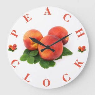 Relógio Grande Pulso de disparo de parede do pêssego