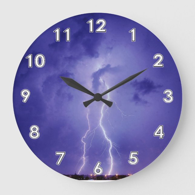 Relógio Grande Pulso de disparo de parede do relâmpago (Frente)