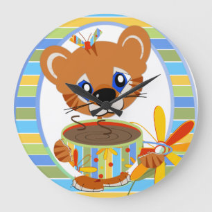 Relógio Grande Pulso de disparo de parede do tempo do café