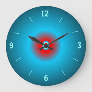 Relógio Grande Pulso de disparo de parede iluminado de Red> do