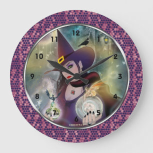 Relógio Grande Pulso de disparo de parede mágico da arte da brux