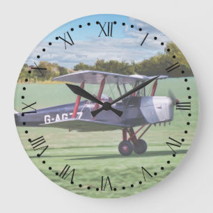 Relógio Grande Pulso de disparo de parede preto do plano do Bi
