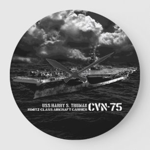 Relógio Grande Pulso de disparo de parede redondo de CVN-75 Harry