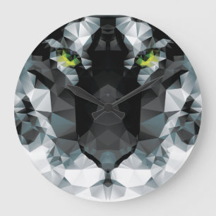 Relógio Grande Pulso de disparo de parede redondo do tigre