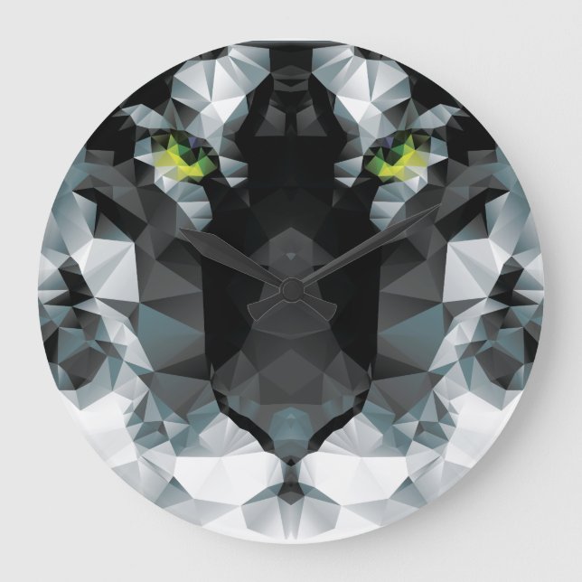 Relógio Grande Pulso de disparo de parede redondo do tigre (Frente)