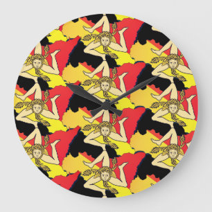 Relógio Grande Pulso de disparo de Trinacria do La