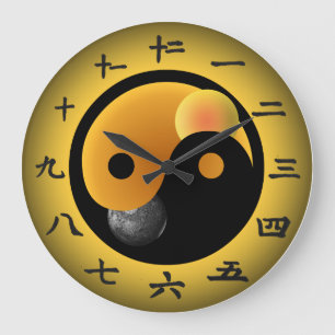 Relógio Grande Pulso de disparo de Yin Yang do chinês