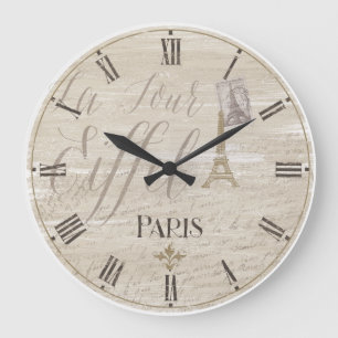 Relógio Grande Pulso de disparo decorativo de Paris da torre