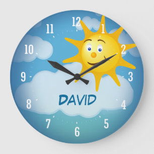 Relógio Grande Pulso de disparo decorativo de sorriso de Sun