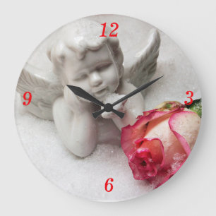 Relógio Grande Pulso de disparo do anjo & do Rosebud