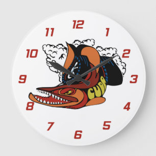 Relógio Grande Pulso de disparo do design do Barracuda do vintage