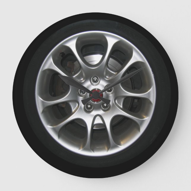 Relógio Grande Pulso de disparo do hubcap da roda de carro (Frente)